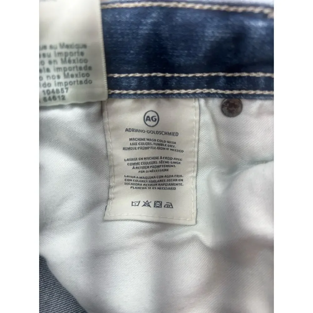 AG Adriano Goldschmied The Everett Jeans Mens 38R Slim Straight Blue Medium Wash